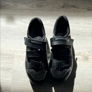 Shimano Black Cycling Shoes with Blue Accents